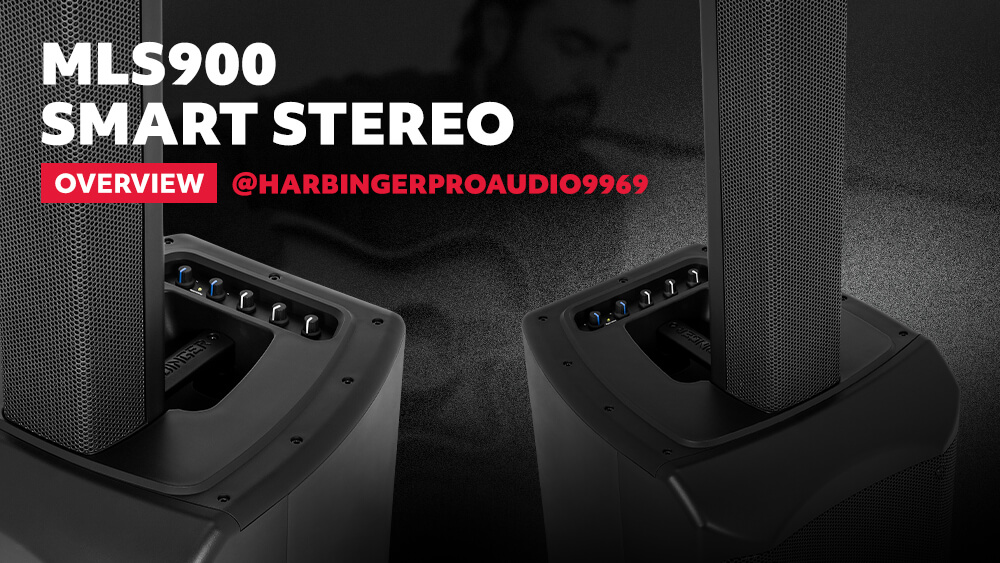 Harbinger Pro Audio Battery Powered Speaker MLS900 Smart Stereo