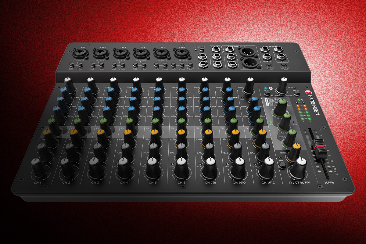 Harbinger Pro Audio LV14 Mixer Top View