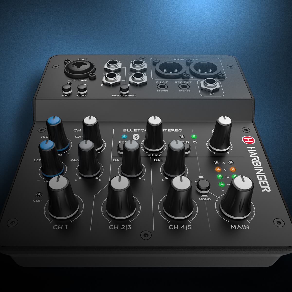Harbinger Pro Audio LV7 Mixer Close Up