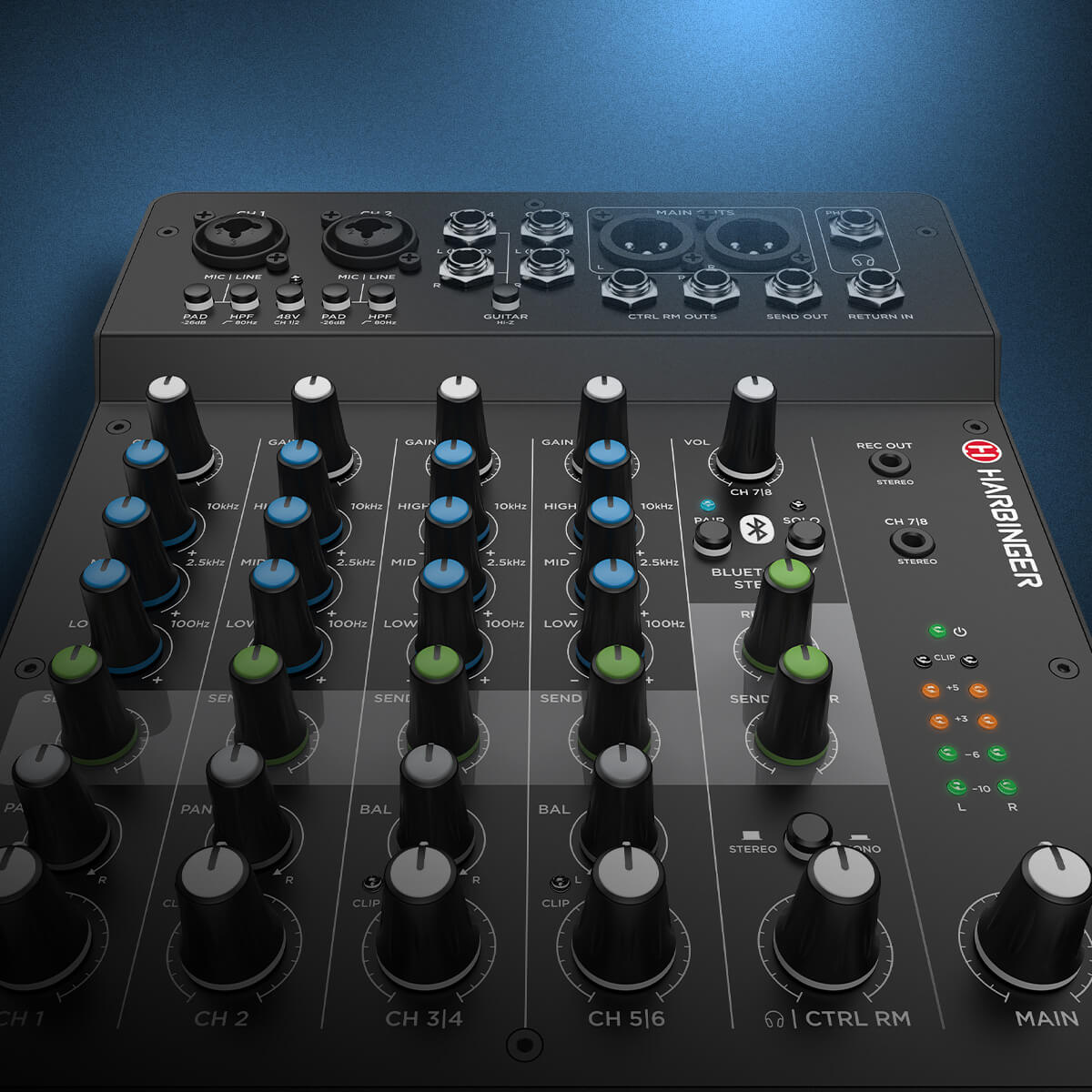 Harbinger Pro Audio LV8 Mixer Close Up