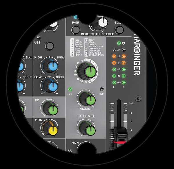 Harbinger Pro Audio Mixer Effects Processor LV14