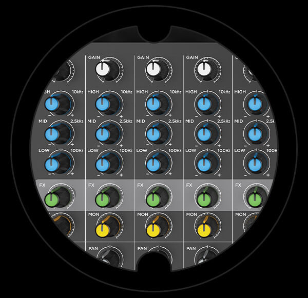 Harbinger Pro Audio Mixer EQ Controls LV14