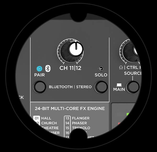 Harbinger Pro Audio Mixer LX12 Solo Feature