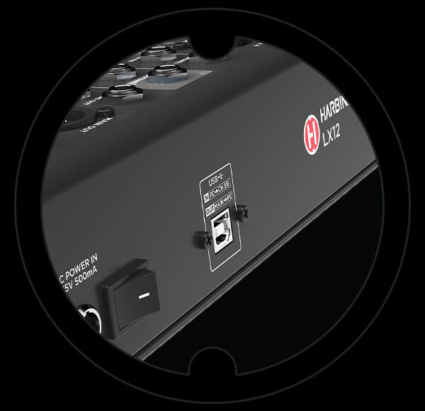 Harbinger Pro Audio Mixer LX12 USB Audio