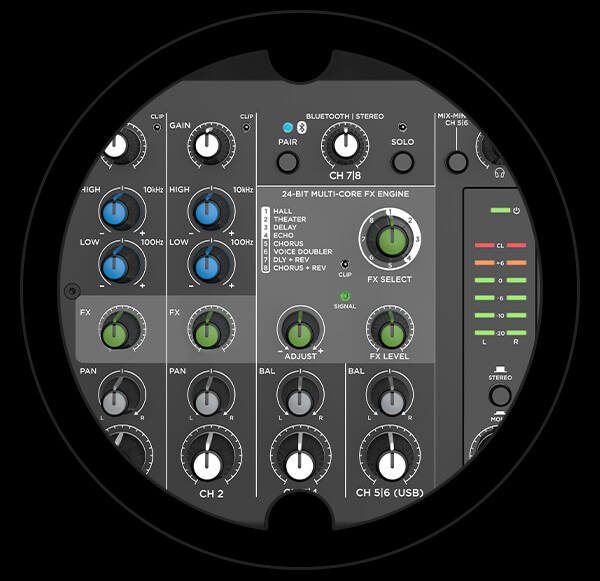 Harbinger Pro Audio Mixer LX8 Pan Balance