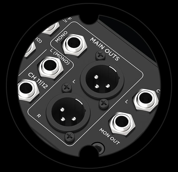 Harbinger Pro Audio Mixer Main Outputs LV14
