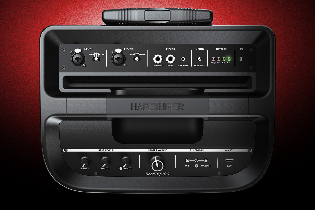 Harbinger Pro Audio RT100 Battery Powered Speaker Top