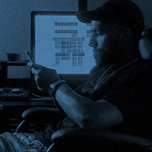 Harbinger Vari Man In Home Studio