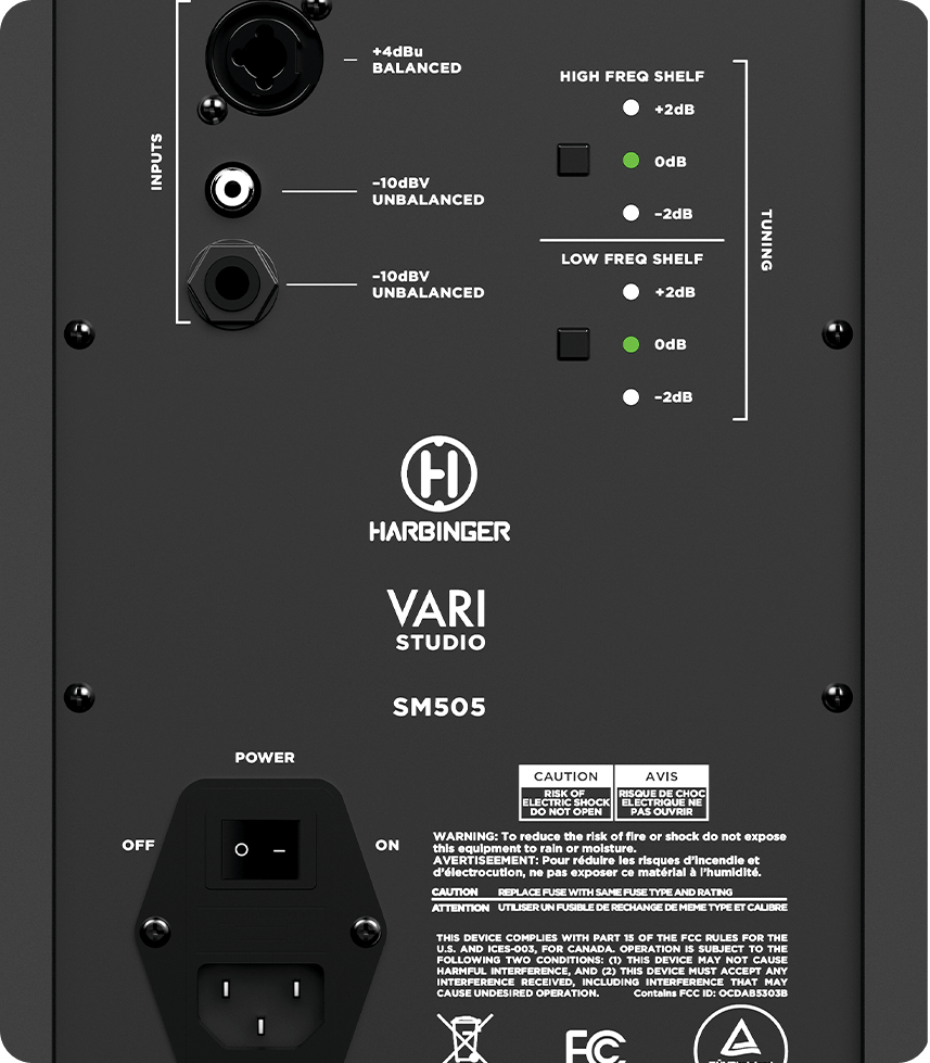 Harbinger Pro Audio SM505 Back Closeup
