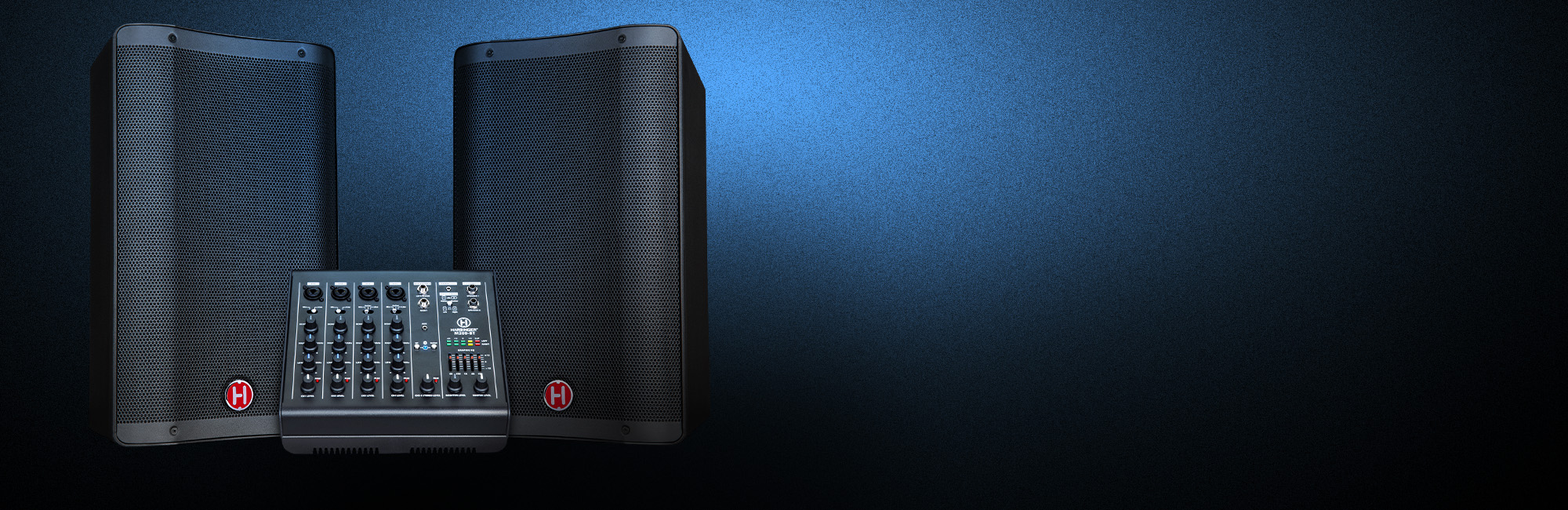 Harbinger Pro Audio P.A. System Close Up