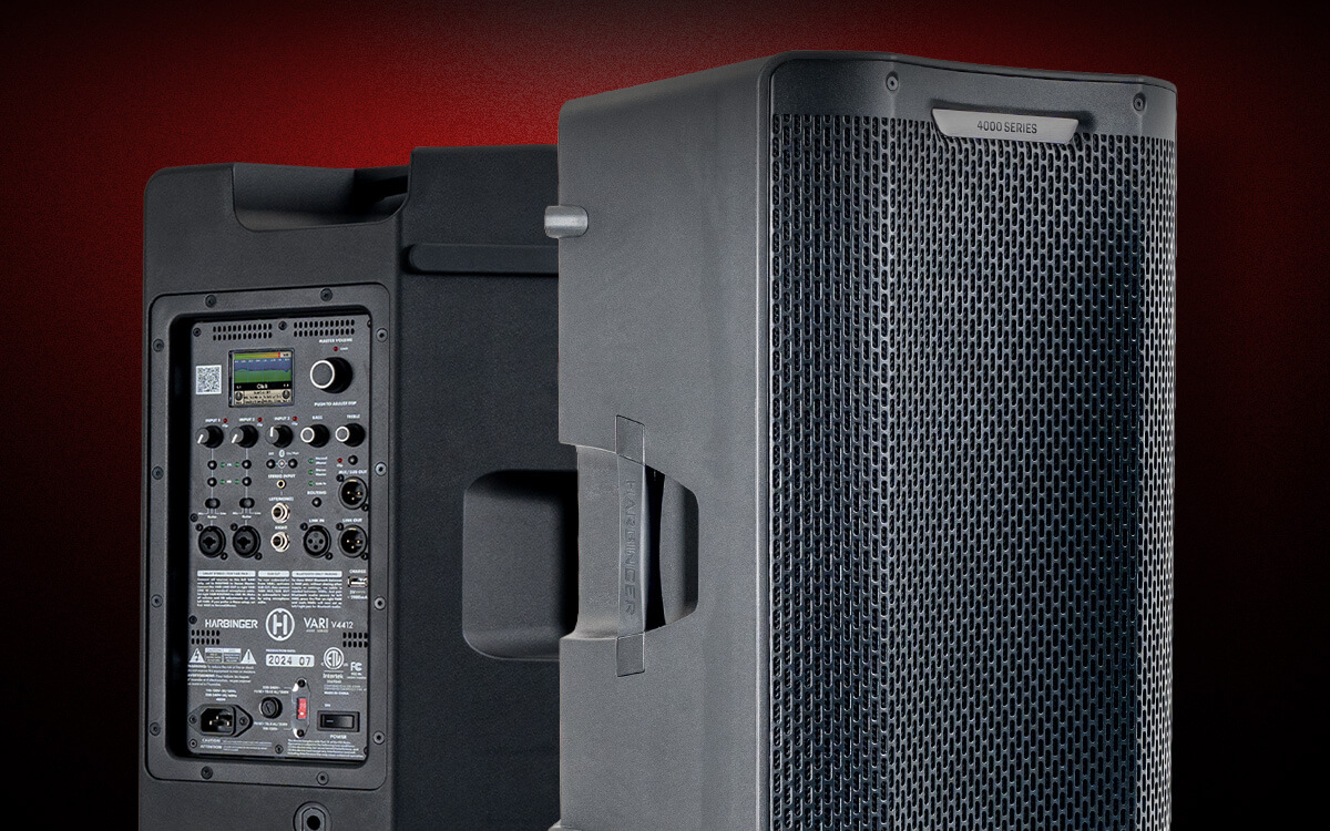 Vari Powered Speakers V4400 front and back with Panels